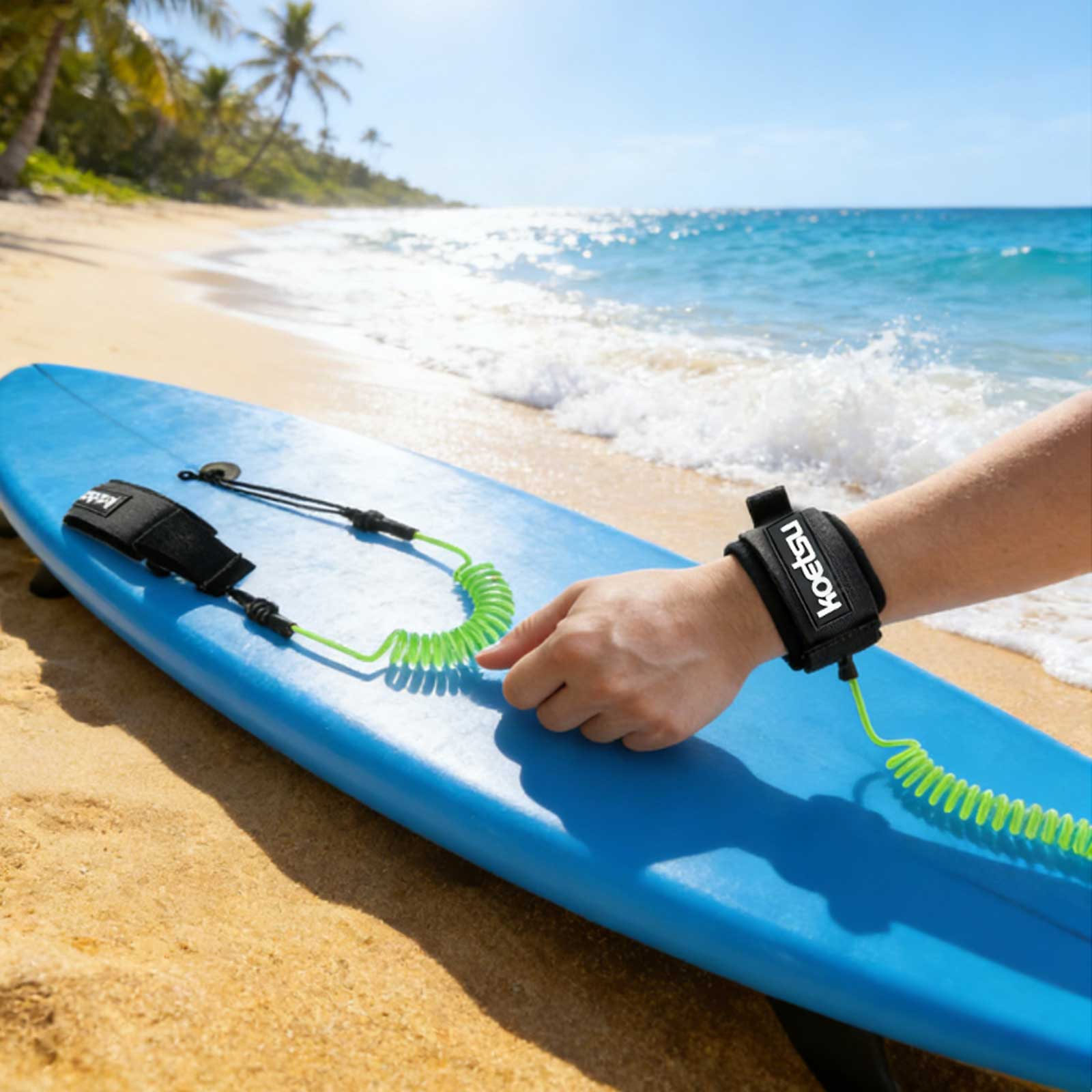 SUP Paddle Board Leash TPU Mat - Stand Up Paddle Leash ulasan dan harga